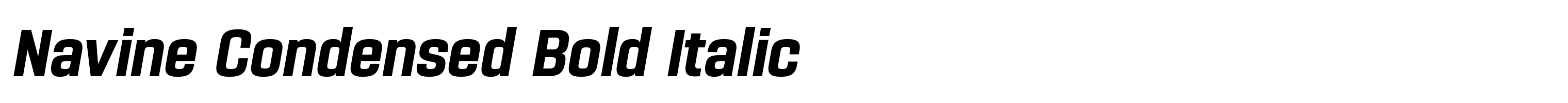 Navine Condensed Bold Italic